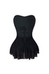 Denial Strapless Ballerina Flare Mini Dress